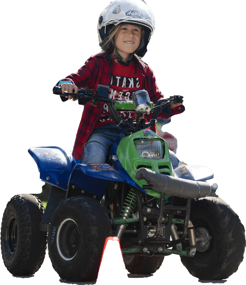 Kiddi-Car Kinderverkehrstraining Quad fahren 9 Kind auf Quad freigestellt
