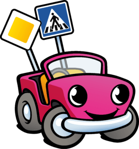 Kiddi-Car Kinderverkehrstraining Fuhrpark 3 Kiddi-Car Logo Auto Carly