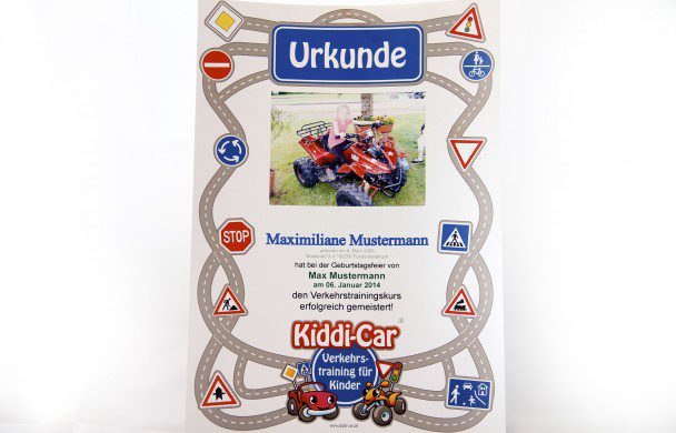 Kiddi-Car Kinderverkehrstraining Ferienprogramm 4 Urkunde von Kiddi-Car