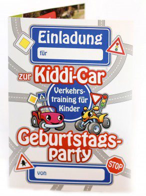 Kiddi-Car Quadfahren Einladungskarte