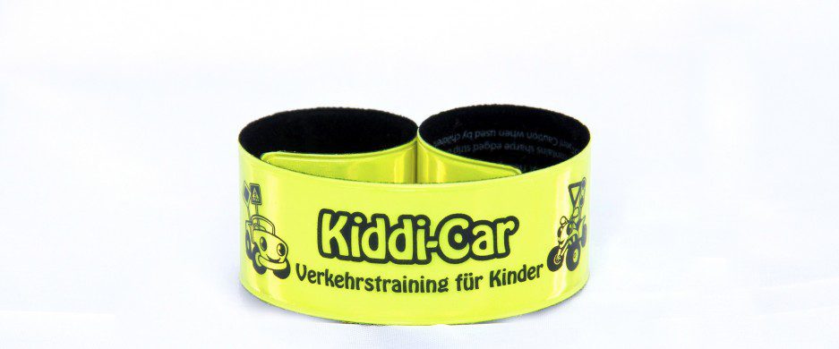 Kiddi-Car Kinderverkehrstraining Mitgebsel 4 Kiddi-Car Quadfahren Snap Relektor Armband