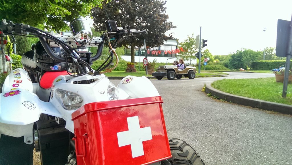 Kiddi-Car Kinderverkehrstraining Blog 4 Kinderquad mit erste Hilfe Kasten