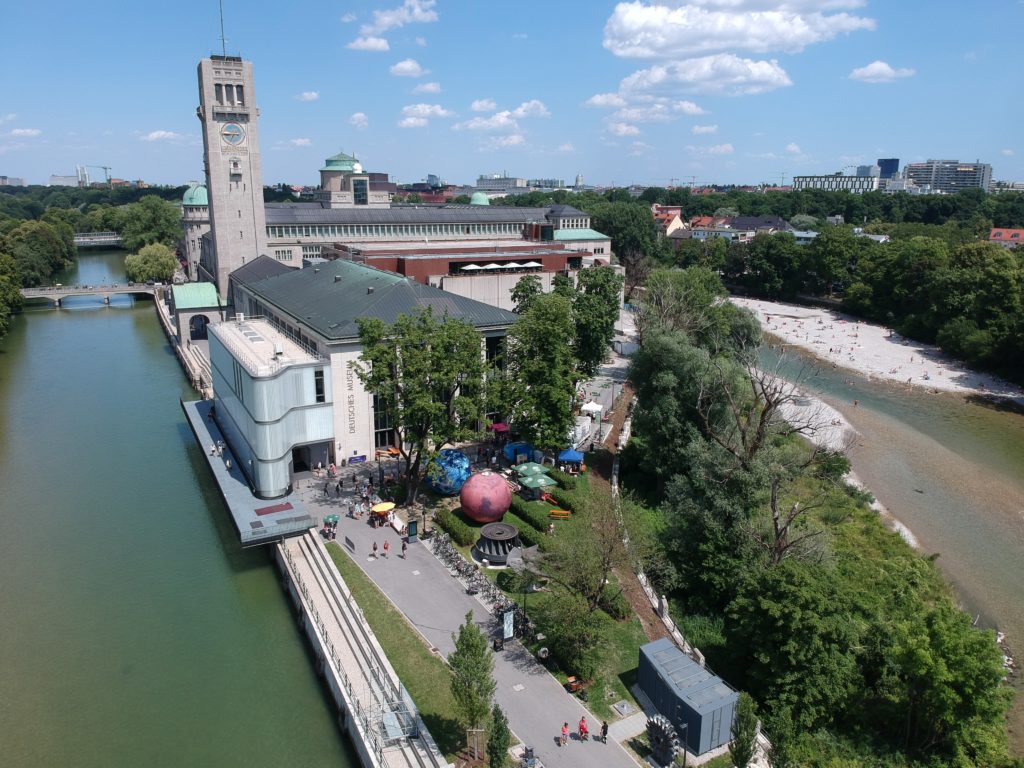 Kiddi-Car Kinderverkehrstraining Blog 10 Überblick Foto über die Praterinsel in München während des Inselfestes und Festival der zukunft 2023